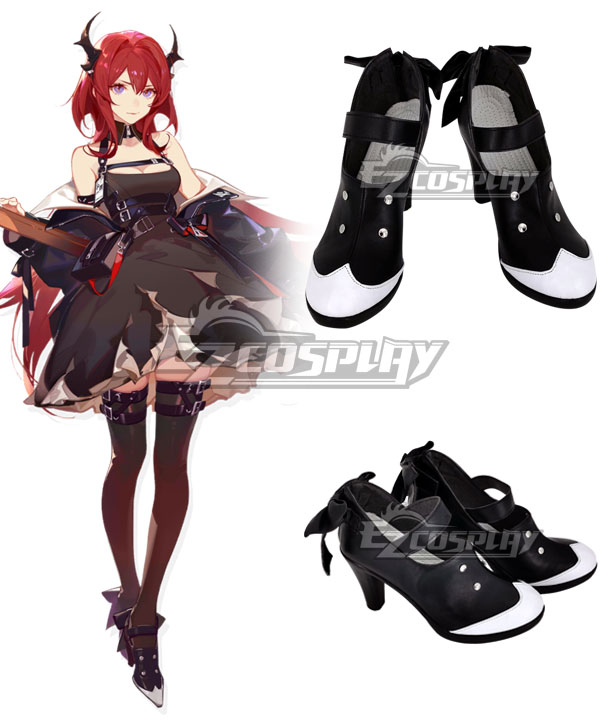Arknights Surtr Black Cosplay Shoes