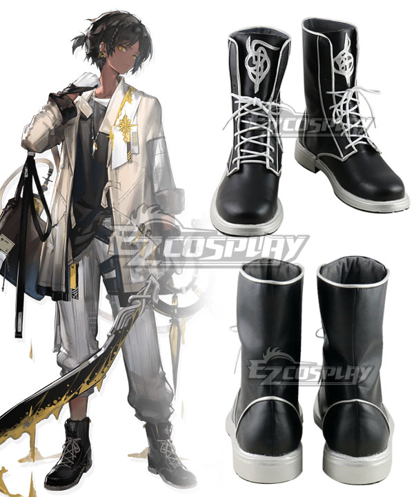 Arknights Thorns Black Shoes Cosplay Boots