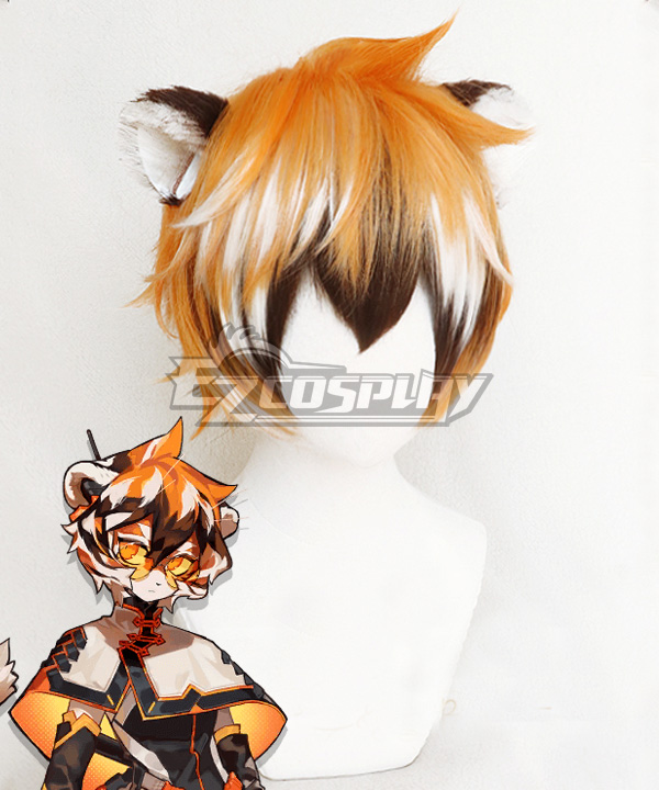 Arknights Waai Fu Orange Cosplay Wig