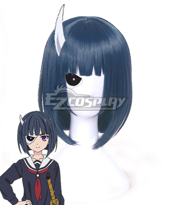 Armed Girl's Machiavellism Rin Onigawara Blue Cosplay Wig