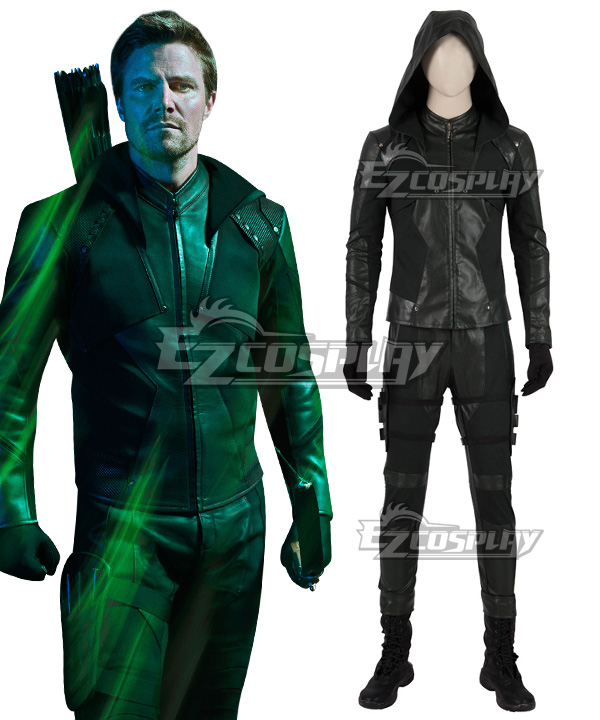 DC Arrow Season 8 Oliver Queen Green Arrow Cosplay Costume