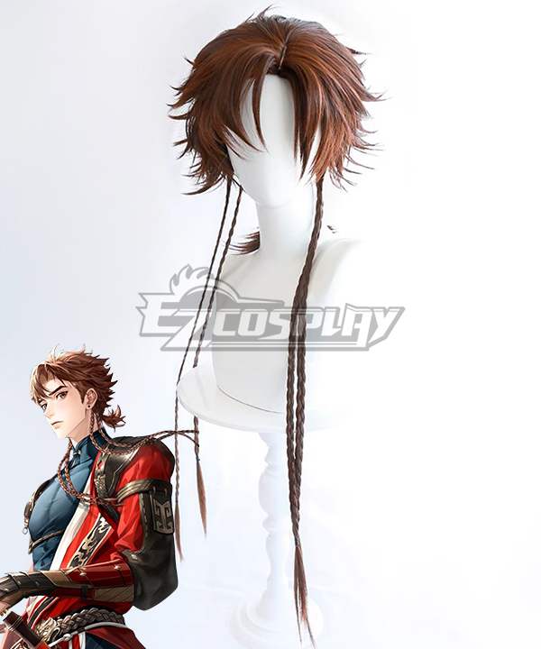 Ashes of the Kingdom Sun Ce Brown Cosplay Wig