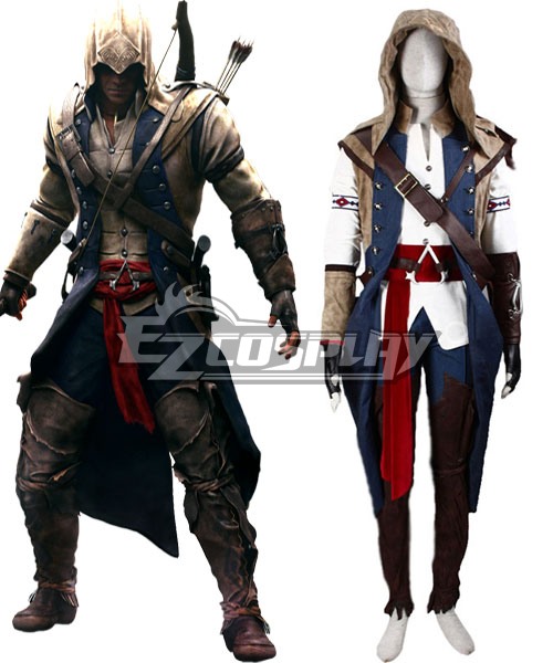 Assassins Creed III Connor Render Cosplay Costume Deluxe Version