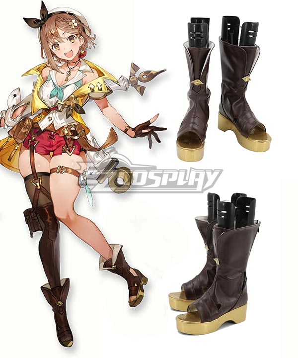 Atelier Ryza 2: Lost Legends and the Secret Fairy Reisalin Stout Brown Cosplay Shoes