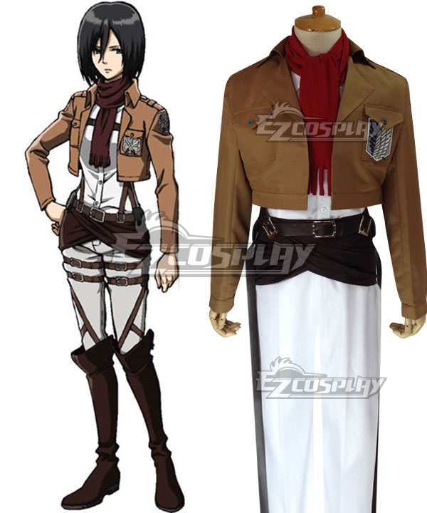 Attack on Titan Shingeki no Kyojin Mikasa Akkaman Mikasa Ackerman Scout Regiment Cosplay Costume