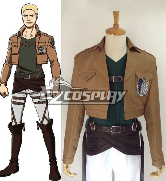 

Attack on Titan Shingeki no Kyojin Reiner Braun Survey Corps Cosplay Costume