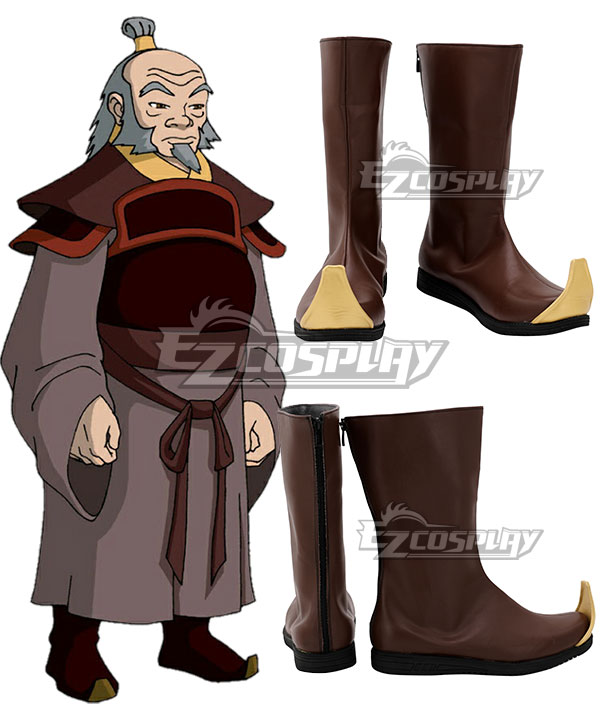 Avatar: The Last Airbender Iroh Brown Shoes Cosplay Boots