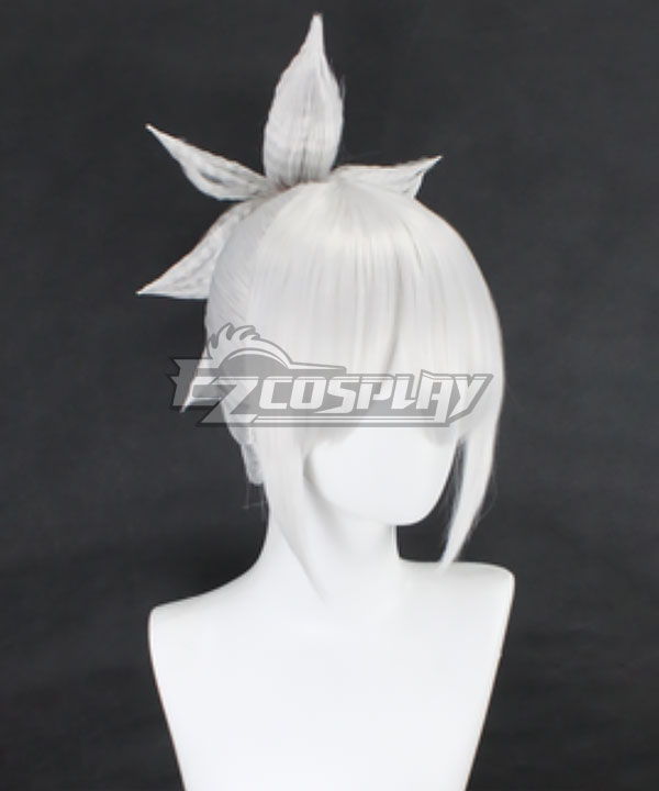 Ayakashi Triangle Matsuri Kazamaki (Female) White Cosplay Wig