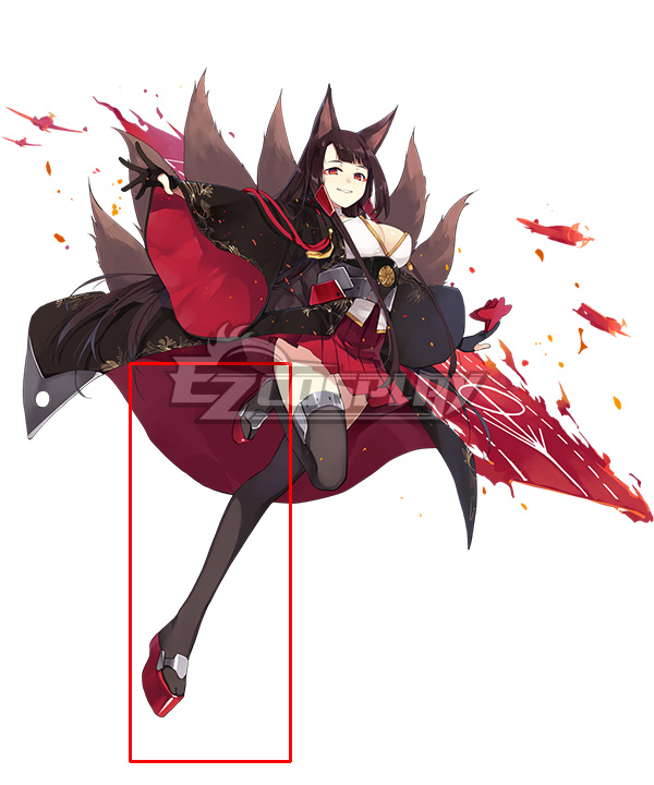 Azur Lane Akagi Red Cosplay Shoes