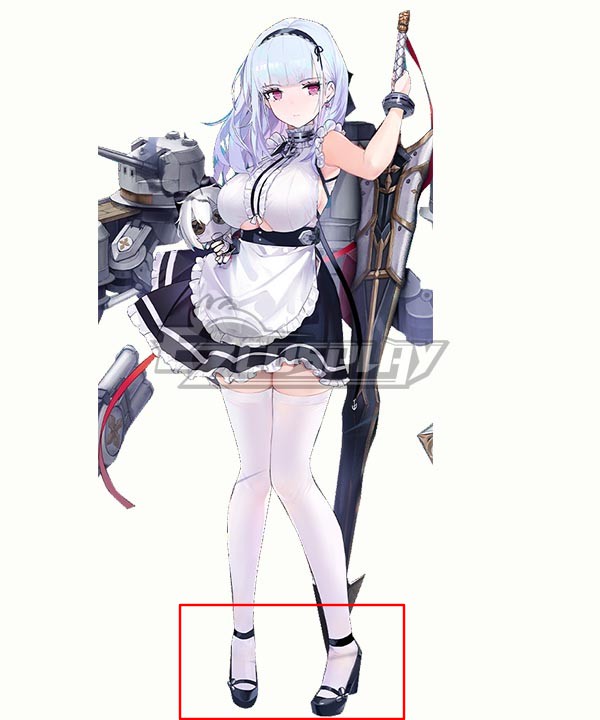 Azur Lane Bisque Doll Blue Cosplay Shoes