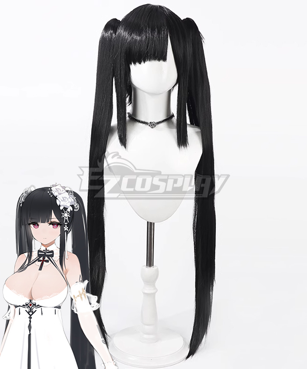 Azur Lane KMS Peter Strasser Black Cosplay Wig