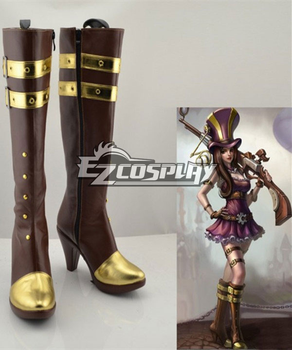 League of Legends the Sheriff of Piltover Caitlyn Cosplay Boots