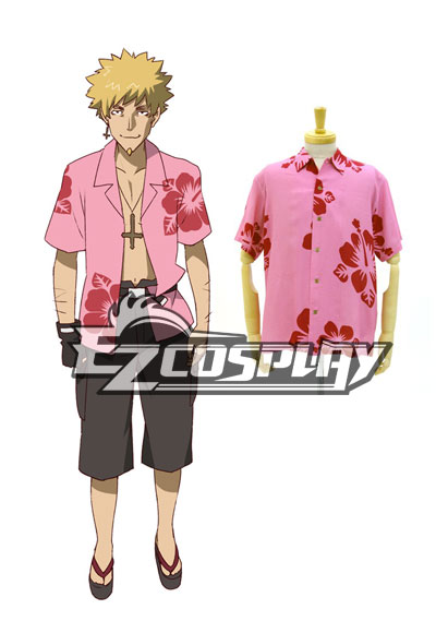 Bakemonogatari Oshino Meme design Aloha Pink Cosplay Costume