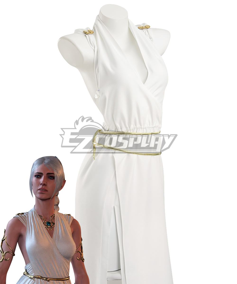 Baldur's Gate III Baldur s Gate 3 BG3 Shadowheart Elegant Robe White Dress Only Robe Cosplay Costume