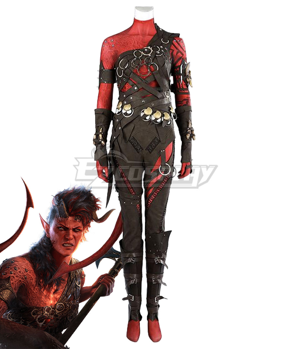 Baldur's Gate III BG3 Karlach Black Cosplay Costume