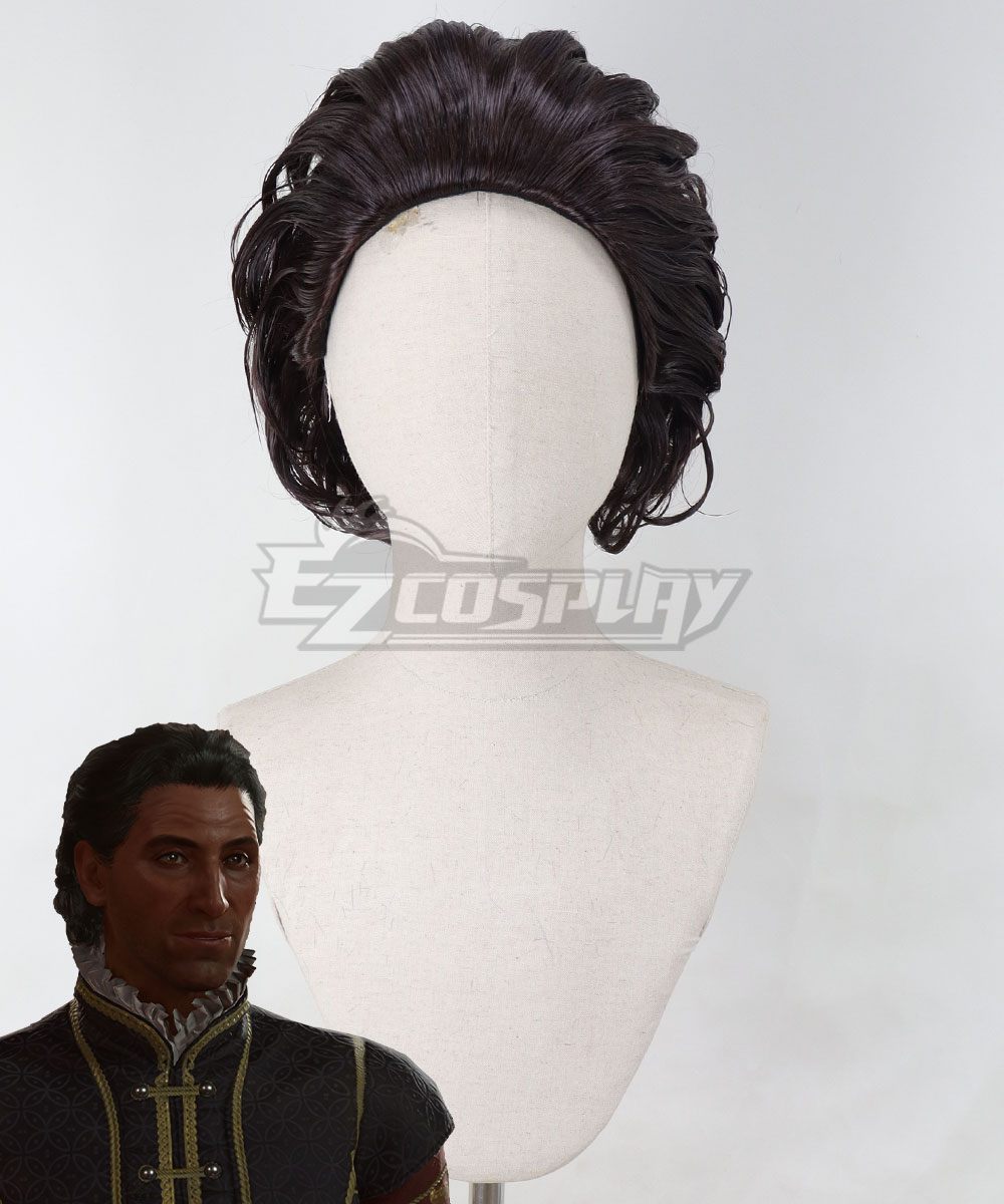 Baldur's Gate III BG3 Raphael Black Cosplay Wig