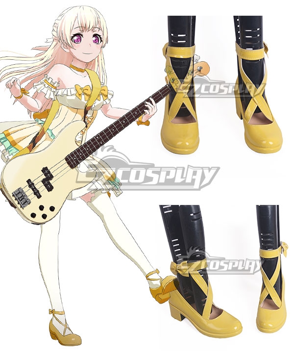 BanG Dream! Chisato Shirasagi Yellow Cosplay Shoes