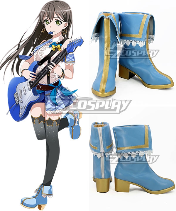 BanG Dream ! Girls Band Party! Hanazono Tae Blue Shoes Cosplay Boots