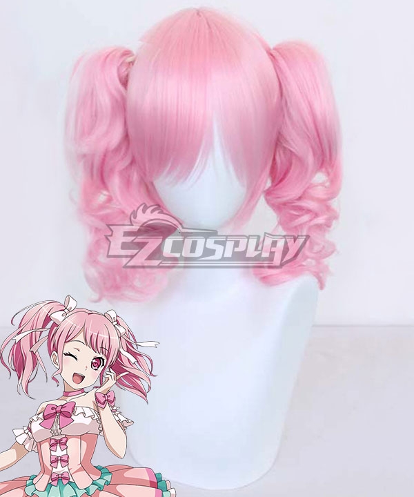 BanG Dream ! Girls Band Party! Maruyama Aya Pink Cosplay Wig