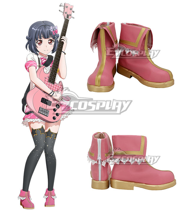 BanG Dream ! Girls Band Party! Poppin'Party Ushigome Rimi Pink Cosplay Shoes