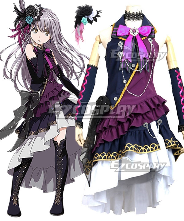 BanG Dream! Roselia Yukina Minato BLACK SHOUT Cosplay Costume