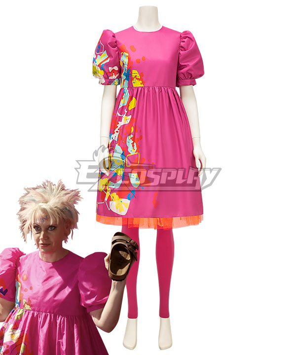 Barbie 2023 Film Kate McKinnon Weird Barbie Doll Cosplay Costume