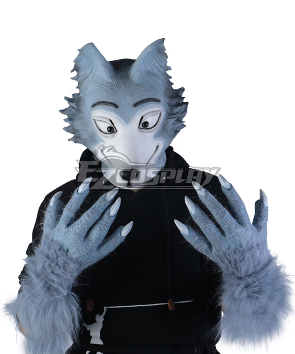Beastars Legoshi Full Mask Gloves Tail Cosplay Accessory Prop