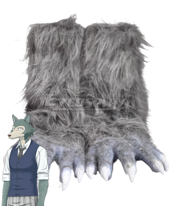 Beastars Legoshi Woof Gloves Grey Halloween Cosplay Accessory Prop