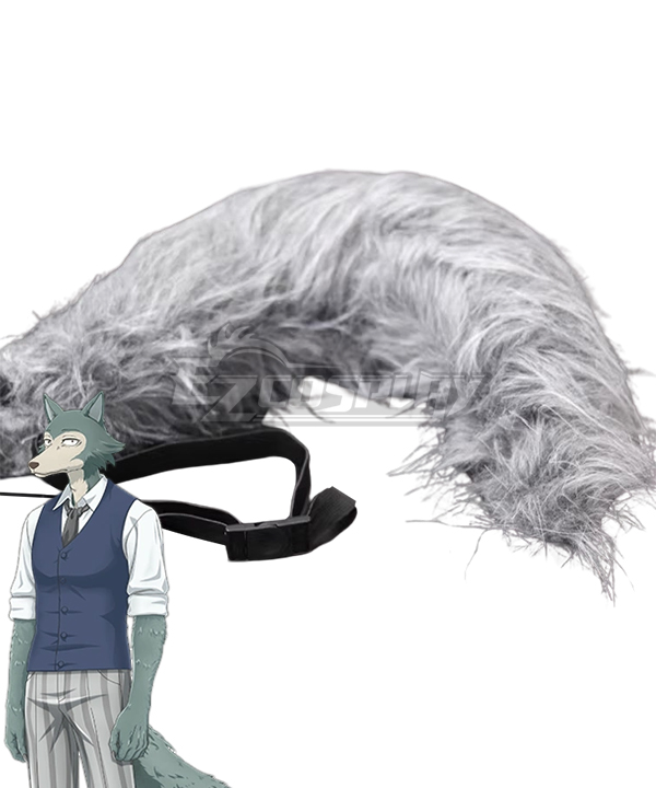 Beastars Legoshi Woof Tail Grey Halloween Cosplay Accessory Prop