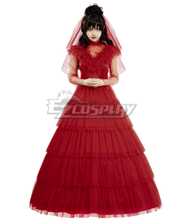 Beetlejuice Lydia Deetz Red Dress Cosplay Costume