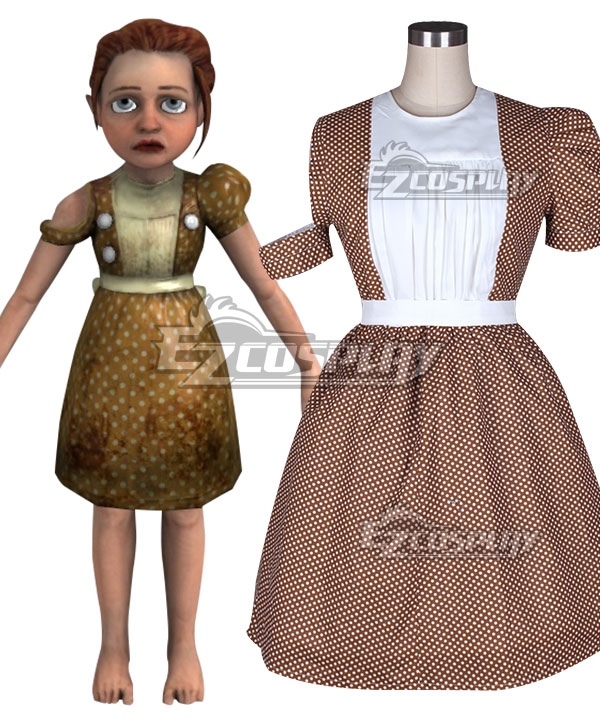Bioshock Little Sister Maid Dress Cosplay Costume