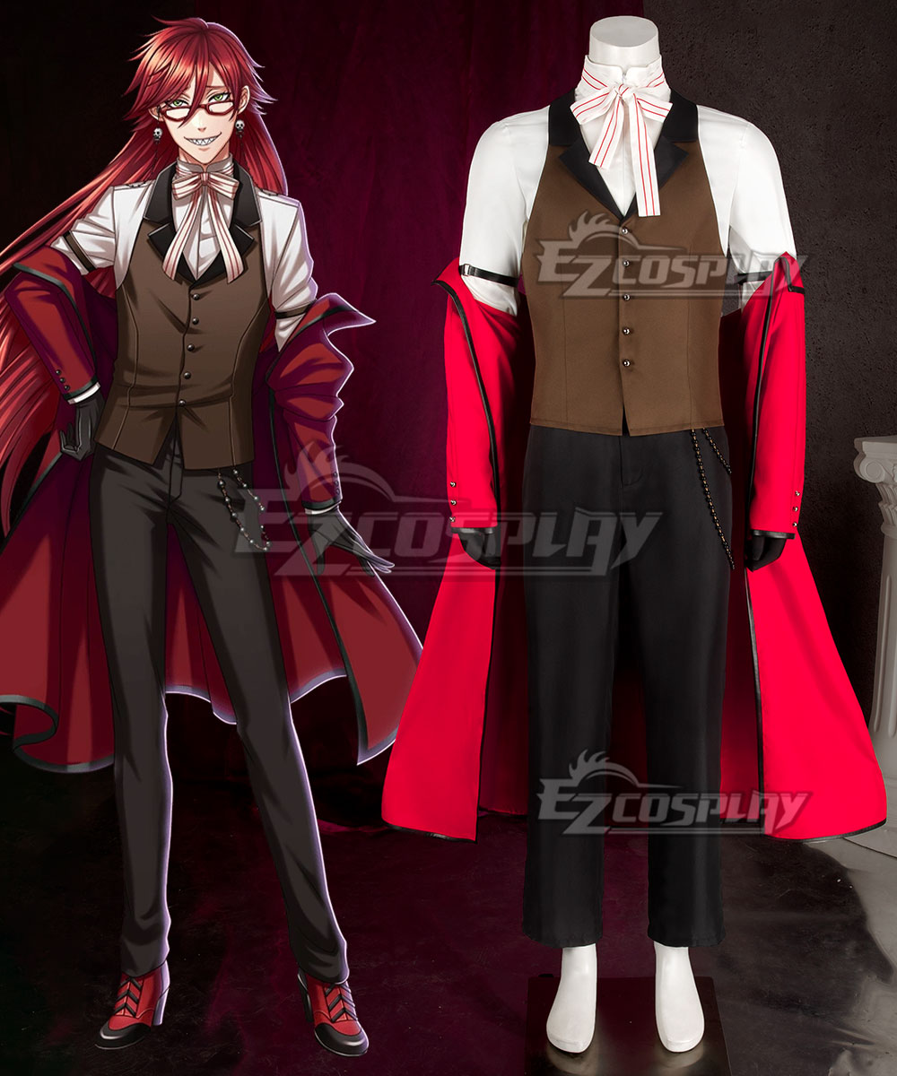 Black Butler Grell Sutcliff Red Butler Shinigami Cosplay Costume