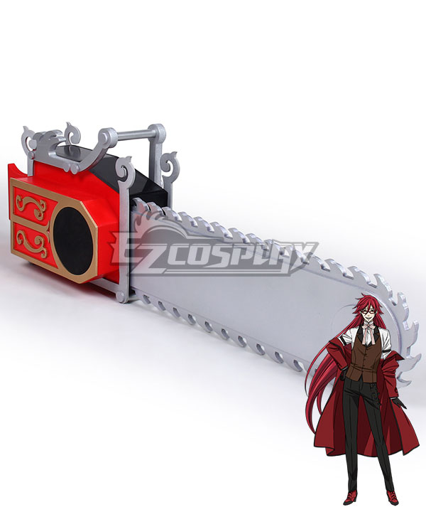 Black Butler Grell Sutcliff Red Butler Shinigami Saw Cosplay Weapon Prop