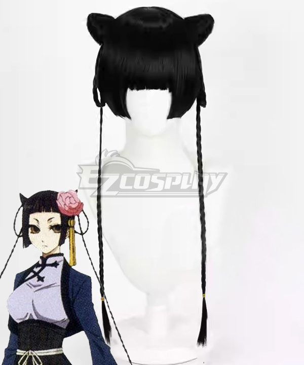 Black Butler Kuroshitsuji Ranmao Black Cosplay Wig