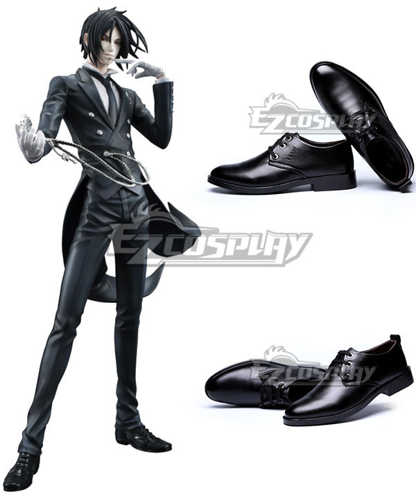 Black Butler Sebastian Michaelis Black Cosplay Shoes 