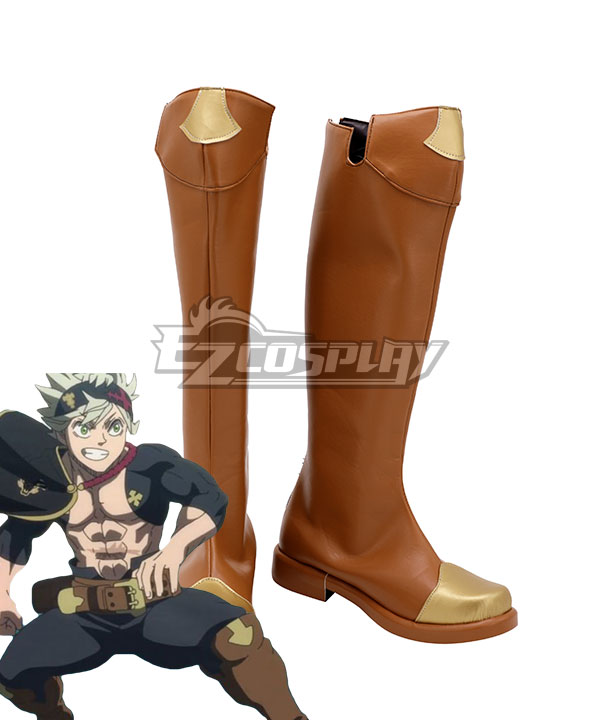 Black Clover Asta Brown Shoes Cosplay Boots