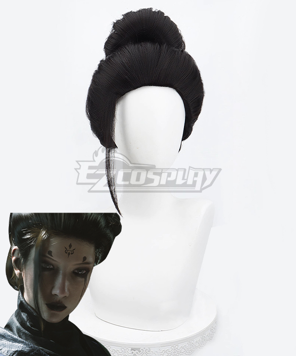 Black Myth: Wukong Spider Spirit Fourth Sister Black Cosplay Wig