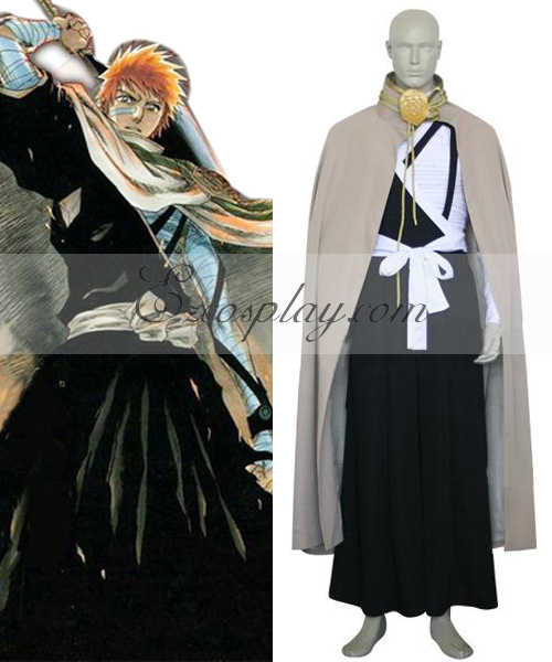 Bleach Kurosaki Ichigo Execution Ground Cosplay Costume