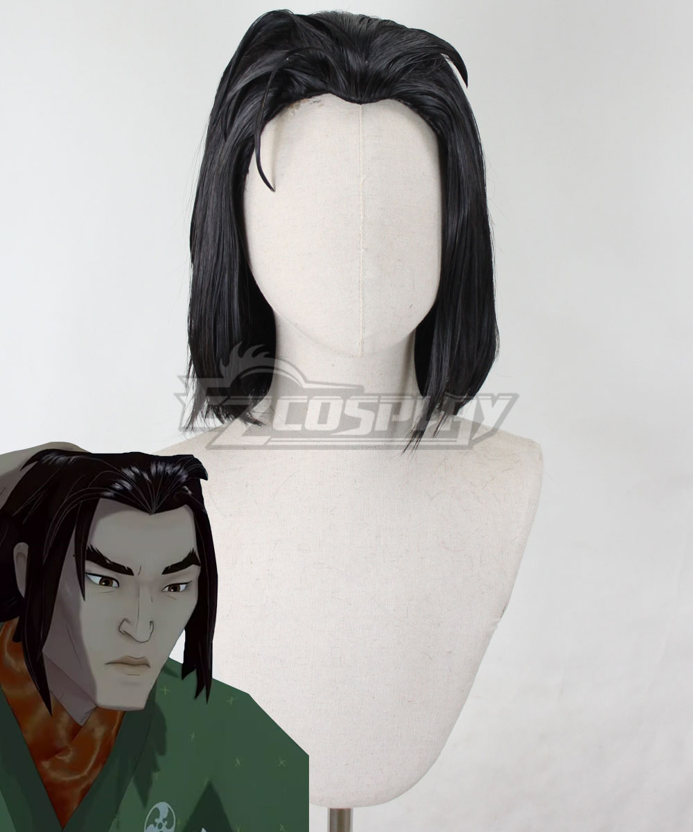 Blue Eye Samurai Taigen Black Cosplay Wig