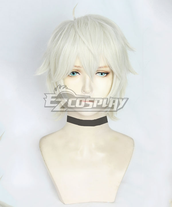 Short white anime wig sale