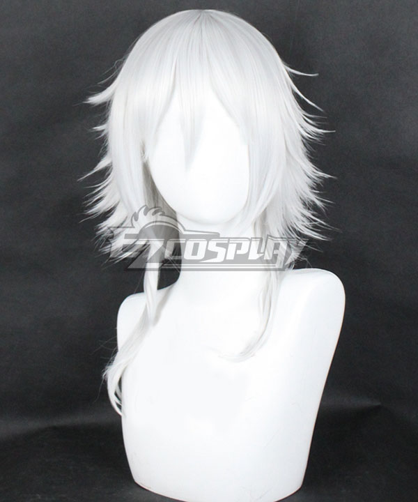 Short white cosplay wig on sale