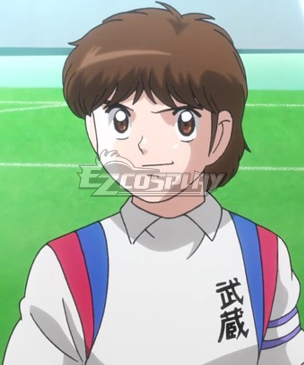 Captain Tsubasa Jun Misugi Musashi FC Brown Cosplay Wig