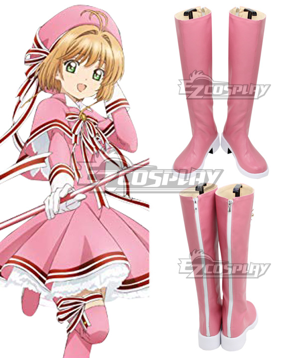 Cardcaptor Sakura Clear Card OP 2 Sakura Kinomoto Rose Heart Shoes Cosplay Boots