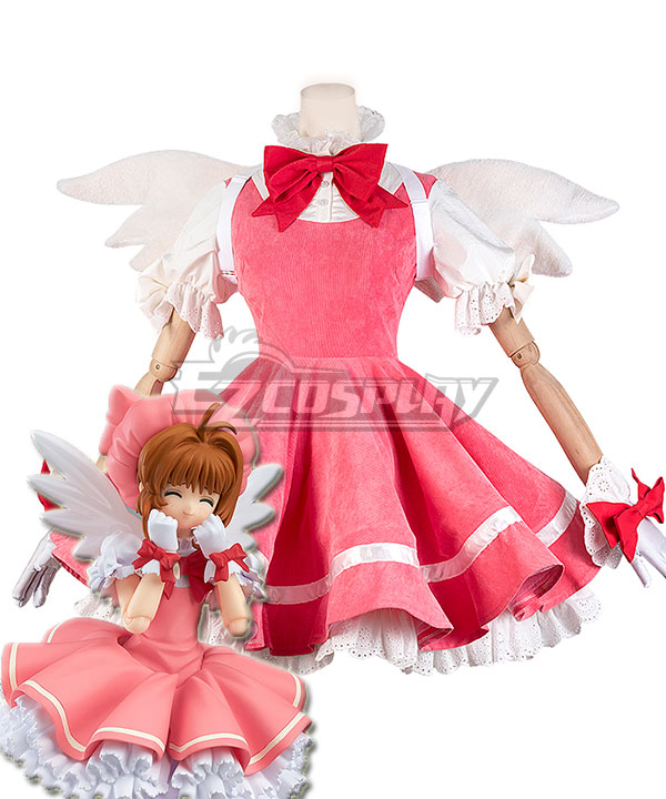 Cardcaptor Sakura: Clear Card Sakura Kinomoto Pink Dress Cosplay Costume - Not included Wing