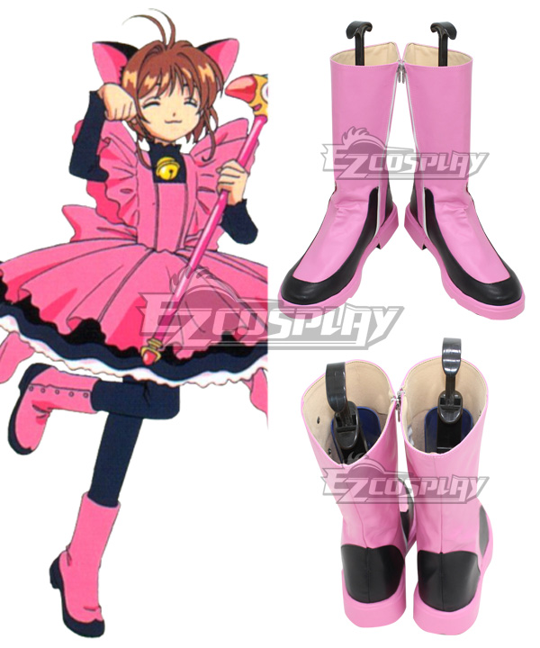 Cardcaptor Sakura Sakura Kinomoto Cat Pink Shoes Cosplay Boots
