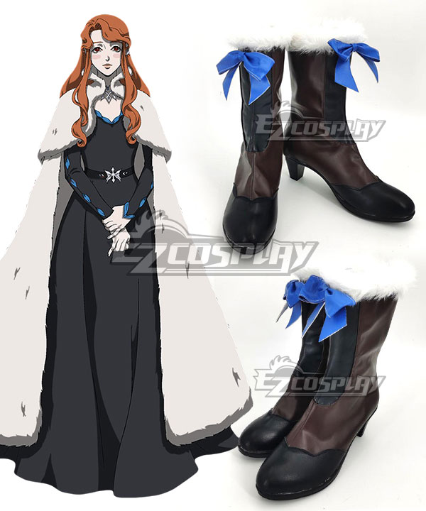 Castlevania Season 3 Netflix 2020 Anime Lenore Black Brown Shoes Cosplay Boots