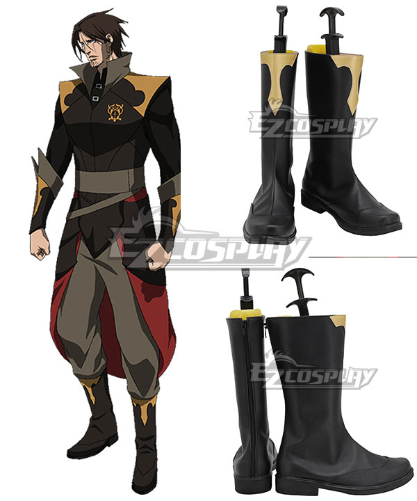 Castlevania Season 3 Netflix 2020 Anime Trevor Belmont Black Shoes Cosplay Boots