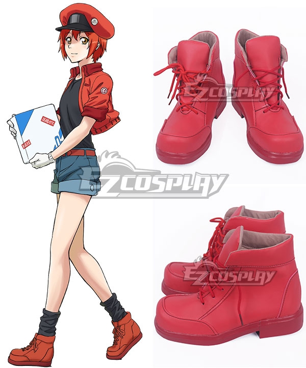 Cells At Work Erythrocite Red Blood Cell Orange Red Cosplay Shoes