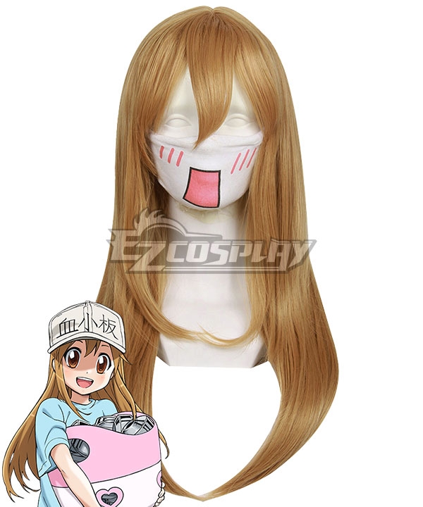 Cells At Work Platelet Light Brown Cosplay Wig 468C