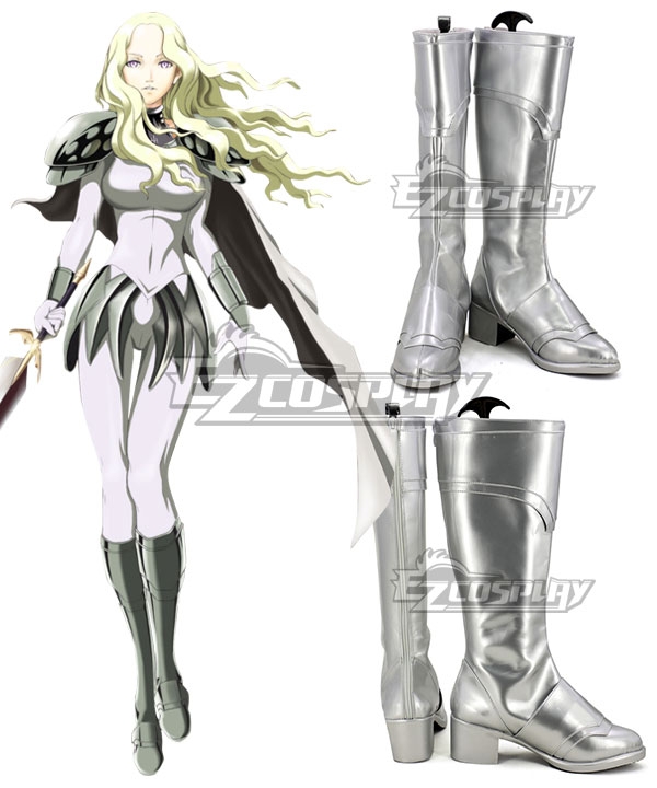 Claymore Clare Teresa White Shoes Cosplay Boots